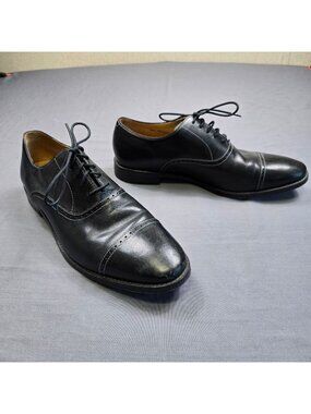Cole Haan Mens Grand OS Black Oxford Leather Shoes Size 11 Cap Toe